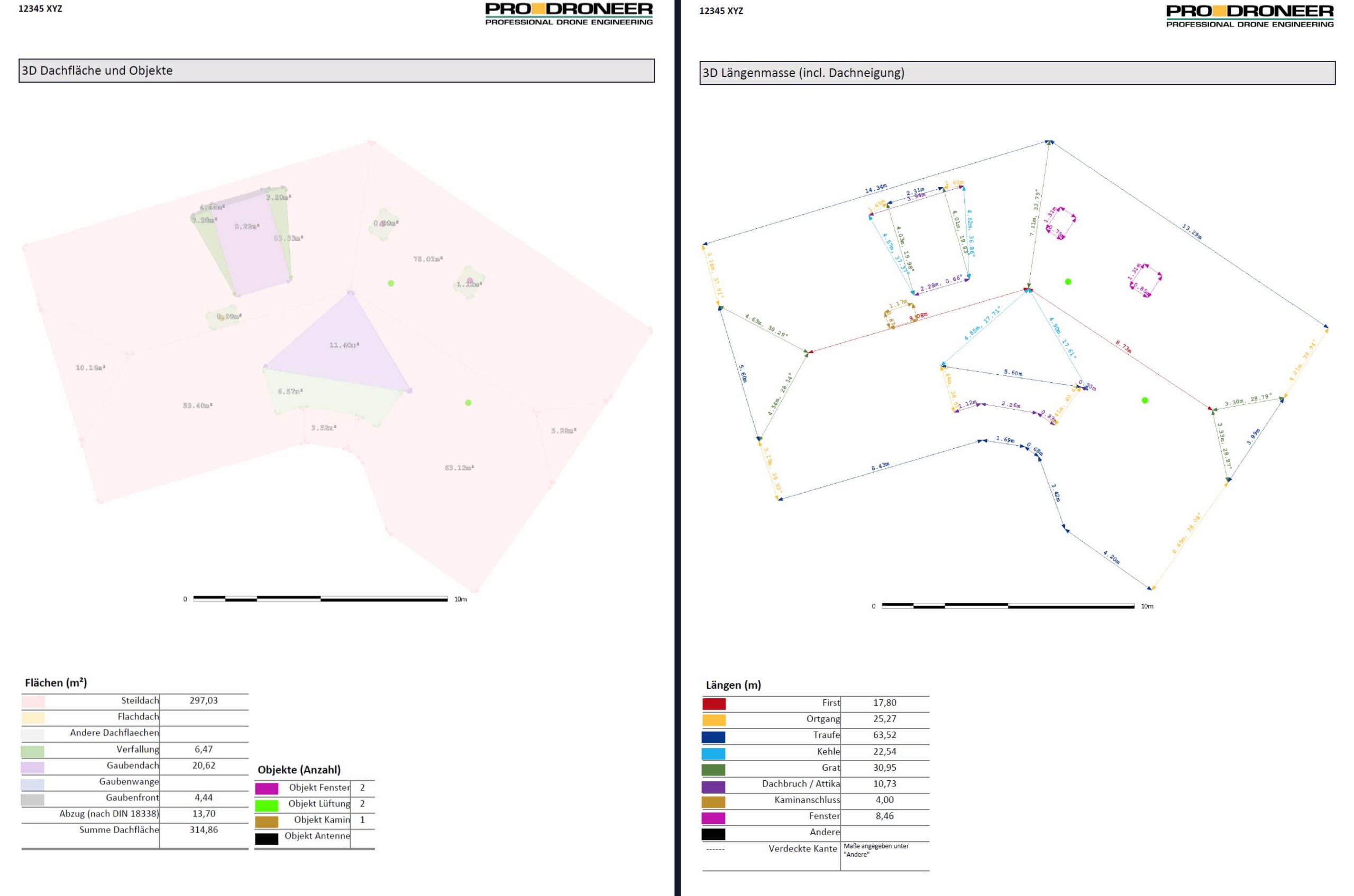 Dachvermessung mit BIM- und CAD-kompatiblen Daten