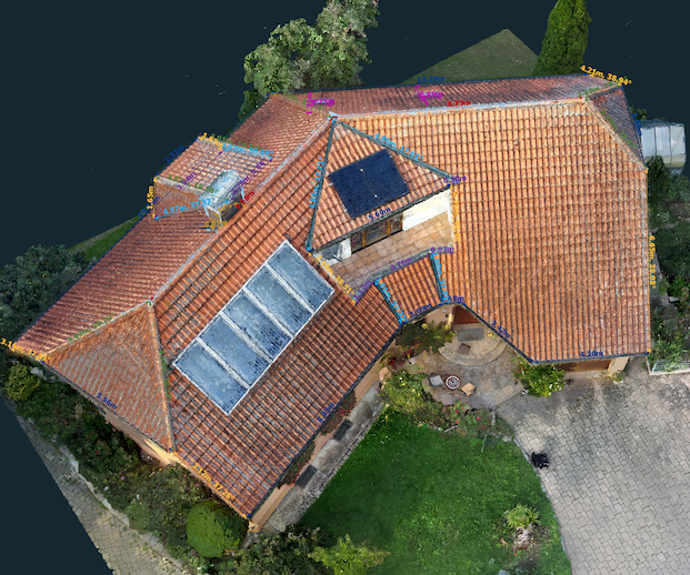 Beispiel Dachvermessung